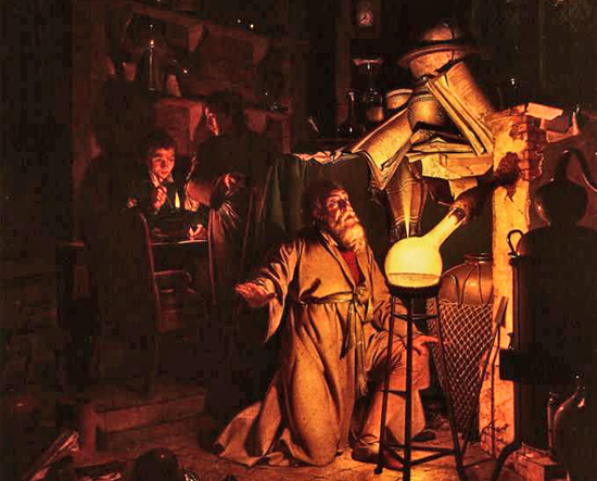 painting of alchemist